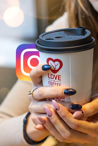 SMM продвижение в Instagram сеть кофеен Love is